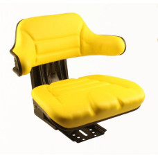 John Deere Tractor Yellow Vinyl Suspension Seat (S830688E) John Deere Tractor Yellow Vinyl Suspension Seat (S830688E)