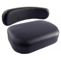 White | AGCO White 2-72 Tractor Black Vinyl Cushion Set