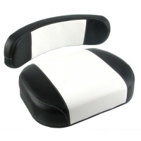 White | AGCO White 2-72 Tractor Black and White Vinyl Cushion Set