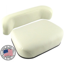 White | AGCO White 2-72 Tractor Cream Vinyl Cushion Set without Upper Back White | AGCO White 2-72 Tractor Cream Vinyl Cushion Set without Upper Back