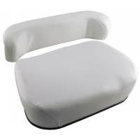 White | AGCO White 2-72 Tractor White Vinyl Cushion Set without Upper Back