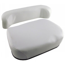 White | AGCO White 2-72 Tractor White Vinyl Cushion Set without Upper Back White | AGCO White 2-72 Tractor White Vinyl Cushion Set without Upper Back