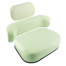 White | AGCO White 2-72 Tractor Embossed Cream Vinyl Cushion Set with Upper Back White | AGCO White 2-72 Tractor Embossed Cream Vinyl Cushion Set with Upper Back