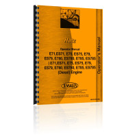 Hatz E71,ES71, E75, ES75, E79, ES79, E780, ES780, E785, ES785 Engine Operators Manual Hatz E71,ES71, E75, ES75, E79, ES79, E780, ES780, E785, ES785 Engine Operators Manual