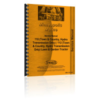 Minneapolis Moline 110 Lawn & Garden Tractor Hydrostatic Transmission Only Service Manual