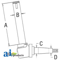 Allis Chalmers | Agco Allis I-60 Backhoe Spindle * (Industrial = * RH)