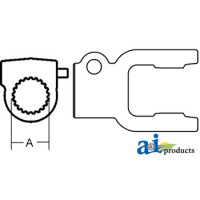 Ford | New Holland 2000 Square Baler Tractor Yoke, Splined 1 3/4"-6 Spline with QDP