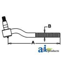White | AGCO White 2-44 Tractor Tie Rod End