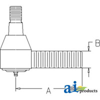 White | AGCO White 2-62 Tractor Tie Rod, Short (RH Thread)