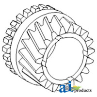 Oliver 1655 Tractor Gear, Front Transmission Input Shaft (SN  147569 and greater)