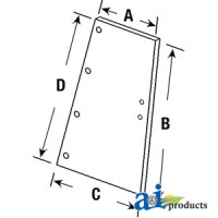 Farmall | International 986 Tractor Glass, Rear, Quarter (LH/RH) (with Cab S/N less than 107806)