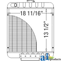 Case | Case-IH 1825 Skid Steer Loader Radiator (GAS OR DIESEL ENGINE SN  JAF0096438 and greater)