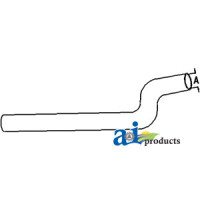 Minneapolis Moline M670 Tractor Radiator Hose, Upper (gas/lp SN  29901892 and greater,dsl SN  30000820 and greater)