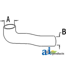 Image of Minneapolis Moline JET STAR 5 SUPER Tractor Radiator Hose, Lower (gas/dsl)