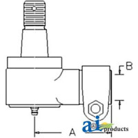 Case | Case-IH 8910 Tractor Cylinder End, Power Steering (MFWD)