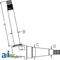 Case | Case-IH 1666 Combine Spindle (RH/LH) (with Adj. Axle without Power Glide)
