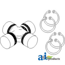 Image of Massey Ferguson 3140 Tractor Cross & Bearing Kit (W/ MFWD)