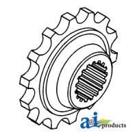 Oliver 1550 Tractor Coupler Sprocket, Rear (with HYDRA PWR, O/U HYDRA SHIFT, CREEPER DRIVE)