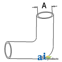 Oliver 1600 Tractor Radiator Hose, Upper (gas)