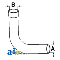 Oliver 1550 Tractor Radiator Hose, Upper (gas/dsl)