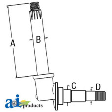 Image of Oliver 77 Tractor Spindle (RH/LH)
