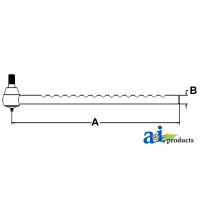 White | AGCO White 2-70 Tractor Tie Rod, Long