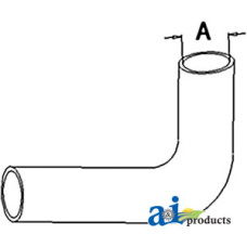 Image of White | AGCO White 2-135 Tractor Radiator Hose, Upper