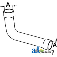 Massey Ferguson 1250 Compact Tractor Radiator Hose, Upper (with A6.354.4 ENGINE)
