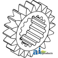 Massey Ferguson 670 Tractor Gear, Transmission Countershaft, 2nd (SN L311051 and greater with 12 SPEED SYNCROMESH TRANSMISSION)