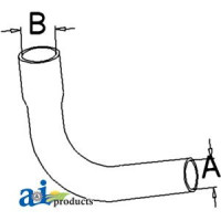 Massey Ferguson 360 Tractor Radiator Hose, Bottom