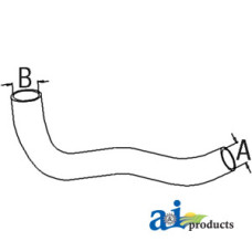 Image of Massey Ferguson 362 Tractor Radiator Hose, Bottom