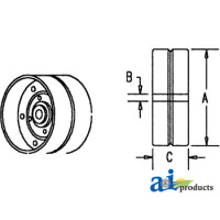 Case | Case-IH 1682 Combine Pulley, Idler (Flat)