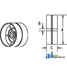 Case | Case-IH 1682 Combine Pulley, Idler (Flat)