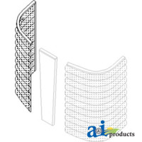 Massey Ferguson 50 Tractor Screen, Grille (RH) (LATE MODEL)