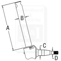 Massey Ferguson 2135 Industrial/Construction Spindle (RH/LH) (SN  less than 646992326)
