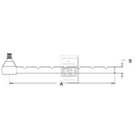 Massey Ferguson 65 Tractor Tie Rod, Notched (RH)
