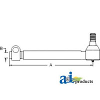 Case | Case-IH 495 Tractor Tie Rod (MFWD with ZF Front Axle)
