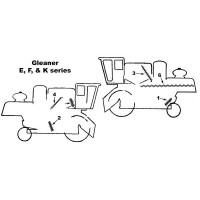 Gleaner F2 Combine Auger, Unloading (125") (Manual Fold)