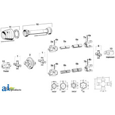 Image of New Idea 3222 Manure Spreader IMP. YOKE, SPLINED