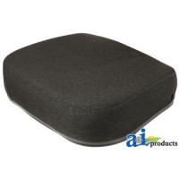 White | AGCO White 2-180 Tractor Bottom Cushion, Steel, Black FABRIC (Fits late bellows style suspensions.)