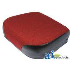 Image of Case | Case-IH 2296 Tractor Bottom Cushion, Steel, RED/BLK FABRIC w/ BLK VINYL