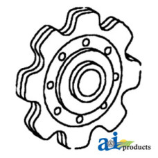 Image of Case | Case-IH 530 Manure Spreader Idler Sprocket (Main Drive, Chain Tightener)