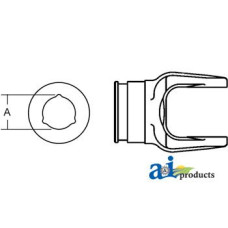 Image of Ford | New Holland 158 Hay Tedder Inner Tube Yoke (7/1984 and greater)