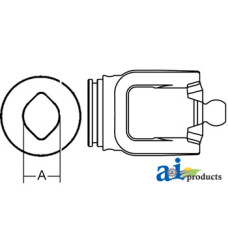 Image of New Idea 3222 Manure Spreader INNER TUBE YOKE