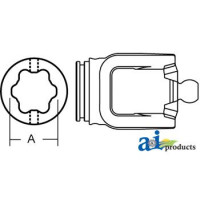 Rhino FM15 Rotary Cutter Inboard Yoke; 2580 Series (SN  10035-10200)