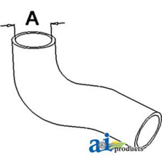 Image of White | AGCO White 2-85 Tractor Radiator Hose, Lower (S/N 255216-297446 tube to water pump)