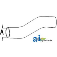White | AGCO White 160 Tractor Radiator Hose, Lower (tube to radiator)