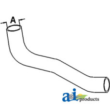 Image of White | AGCO White 100 Tractor Radiator Hose, Upper