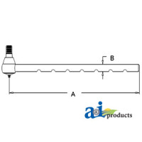 White | AGCO White 2-150 Tractor Tie Rod, Long
