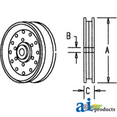 Image of White | AGCO White 9729 Combine Pulley, Idler (V-belt)